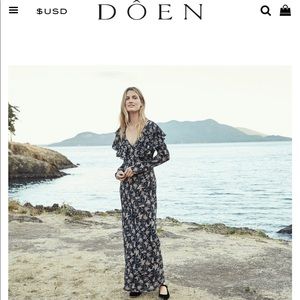 NWT Dôen Whistler Dress - Black Lilium - XS